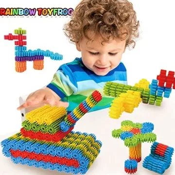RAINBOW TOYFROG 100-Piece Interlocking Gears for Kids
