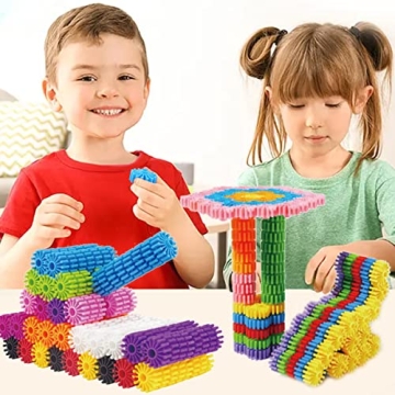 RAINBOW TOYFROG 100-Piece Interlocking Gears for Kids