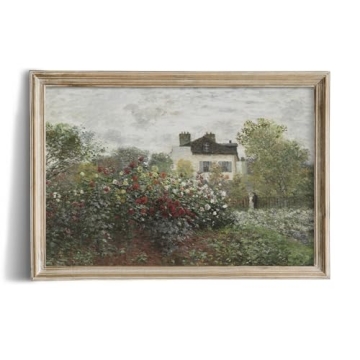 Rustic Farmhouse Wall Art Decor - 24x36 Large Unframed Rolled Canvas - Boho Landscape Picture - Spri...