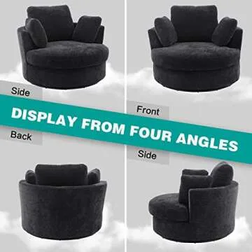 Gxcevsou Swivel Barrel Chair - Comfy and Stylish Accent for Home