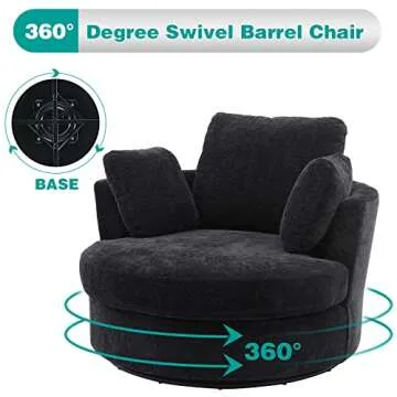 Gxcevsou Swivel Barrel Chair - Comfy and Stylish Accent for Home