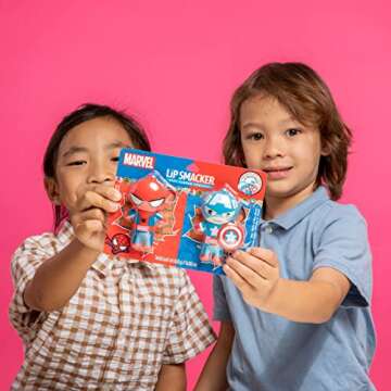 Lip Smacker Marvel Keychain Lip Balm - Spiderman & Captain America