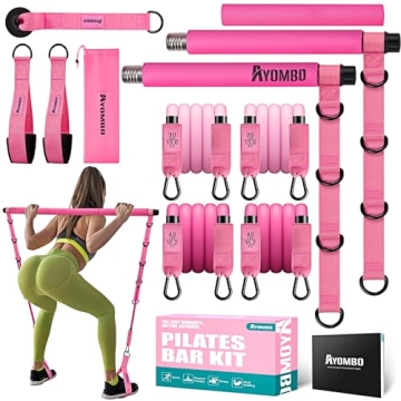 Pilates Bar Kit with Resistance Bands - Ideal for Leg Workouts