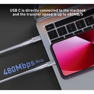 USB C to Lightning Cable 3Pack 6 FT Apple MFi Certified iPhone Fast Charger Type c to Lightning Cable Nylon Braided iPhone Cord for iPhone 13 12 11 Pro Max Xr Xs 8 7 6 Plus and More