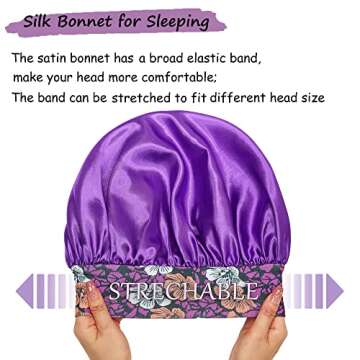 3 Pack Satin Bonnets for Sleeping, Comfort & Style