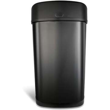 NINESTARS Touchless Infrared Motion Sensor Trash Can 13.2 Gal
