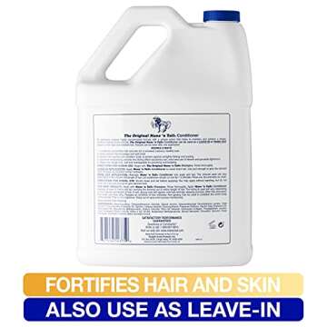 Mane 'n Tail Conditioner Gallon, for Soft Silky Hair. For Horses and Humans! (128 Fl Oz)