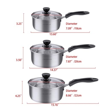 Durable Stainless Steel 6-Piece Cookware Set by Lake TIAN