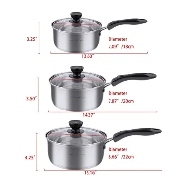 Durable Stainless Steel 6-Piece Cookware Set by Lake TIAN