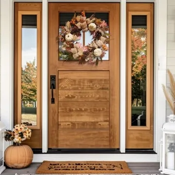 Fall Wreaths - 24 Inch Pre-Lit Decor for All Occasions