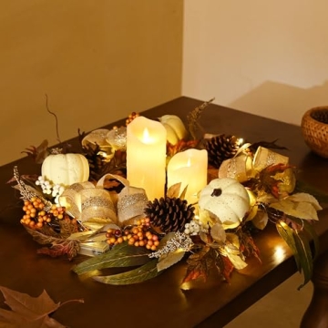 Fall Wreaths - 24 Inch Pre-Lit Decor for All Occasions