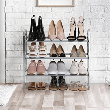 Seville Classics 3-Tier Expandable Shoe Rack for 24 Pairs