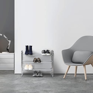 Seville Classics 3-Tier Expandable Shoe Rack for 24 Pairs