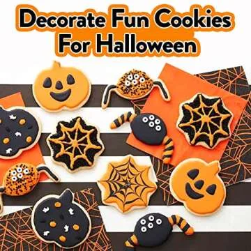 Wilton Black & Orange Halloween Cookie Icing Set 18 Oz