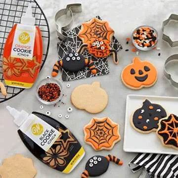 Wilton Black & Orange Halloween Cookie Icing Set 18 Oz