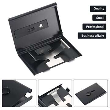 Tatuo 2 Pack Stainless Steel Business Card Holder - Stylish & Practical