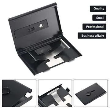 Tatuo 2 Pack Stainless Steel Business Card Holder - Stylish & Practical