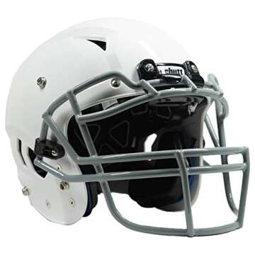 Schutt Youth Vengeance A11 Football Helmet, VROPO TRAD Facemask, X-Large, White