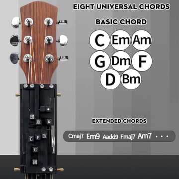 Guitar Chord Presser, Guitar Chord Helper, Guitar Chord Trainer for Beginners, Guitar Learning Tools Accessories, Guitar Aid Chords Trainer