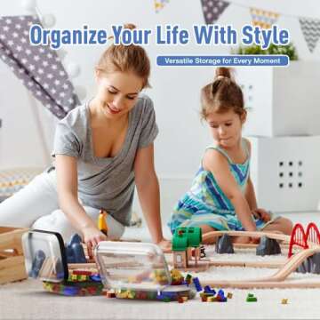 Mihkiom 2Pcs Clear Hard Shell Zipper Case, BIiss Plastic Bins for Organizing, Clear Zipper Pouches M...