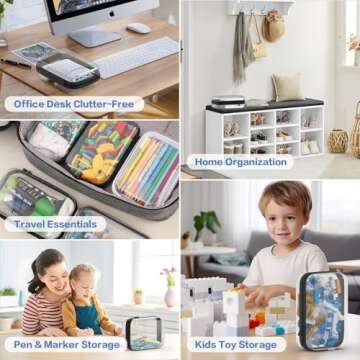 Mihkiom Clear Hard Shell Zipper Case for Ultimate Organization