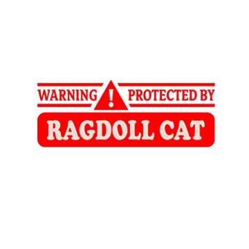 PressFans - Warning! Protected by Ragdoll CAT Car Laptop Wall Sticker