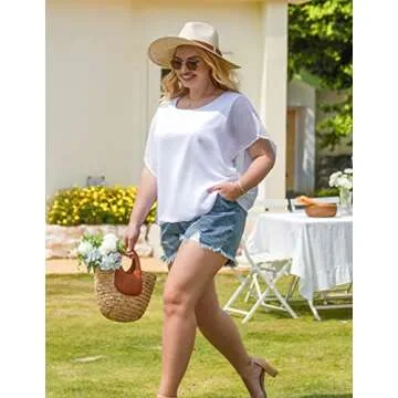 Plus Size Chiffon Blouse - Stylish & Versatile Top