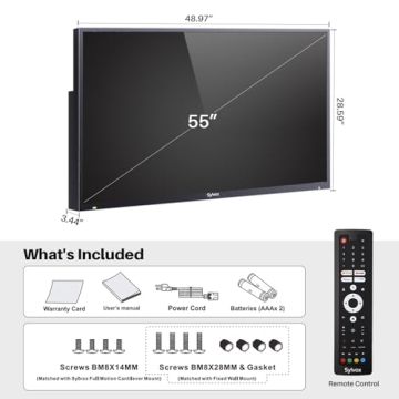 SYLVOX 55 inch Outdoor TV with 4K Waterproof Feature