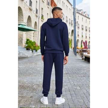 COOFANDY Men's Waffle Tracksuit Set for Sports Style