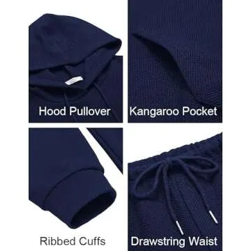 COOFANDY Men's Waffle Tracksuit Set for Sports Style