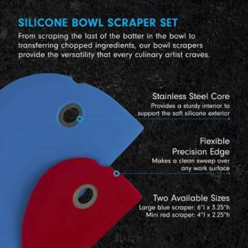 Messermeister Silicone Bowl Scraper Set – Versatile Tools for Culinary Art