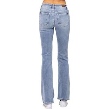 Judy Blue Women's Mid Rise Bootcut Jeans 82337 (US, Numeric, 5, Regular, Regular) Light Blue
