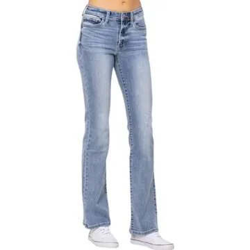 Judy Blue Women's Mid Rise Bootcut Jeans 82337 (US, Numeric, 5, Regular, Regular) Light Blue