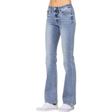 Judy Blue Women's Mid Rise Bootcut Jeans 82337 (US, Numeric, 5, Regular, Regular) Light Blue