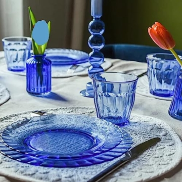 Duralex-Picardie Marine Blue Glass Set of 4 Tumblers