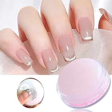 Nail Art Stamper, French Nails Jelly Cream Silicone Stamping Polish Transfer Tips Manicure Tools Pin...