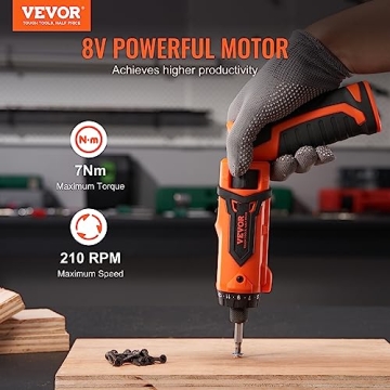 VEVOR 8V Cordless Screwdriver with 82 Accessory Kit