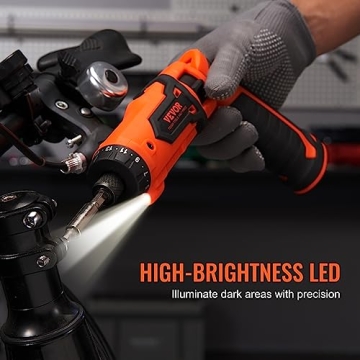 VEVOR 8V Cordless Screwdriver with 82 Accessory Kit