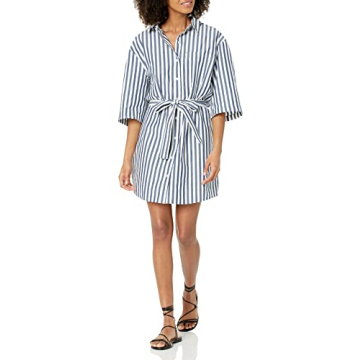 Dakota Belted Mini Shirt Dress for Plus Size Women