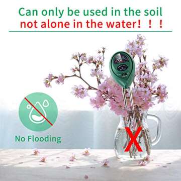 Alkey Soil Moisture Meter - 3 in 1 Soil Tester Kits with Soil Moisture/Light/pH Tester, Gardening Tool Kit for Plants, Suitable for Indoor & Outdoor, Gardens, Lawn, Farms Use