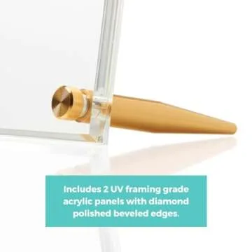 Wexel Art Floating Tabletop Frame, 5x7-Inch Art & Photos, Gold Hardware