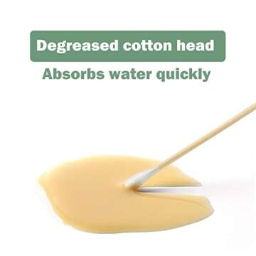 MONCOM Cotton Swabs 500 Count Double Round Thick Tips | Biodegradable Eco-Friendly Strong Wooden Sticks Cotton Swabs For Ears | Firm Qtips cotton swabs | Natural Cotton Buds, 3 inch, One Small box