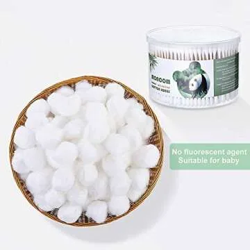 MONCOM Eco-Friendly Cotton Swabs - 500 Count Biodegradable