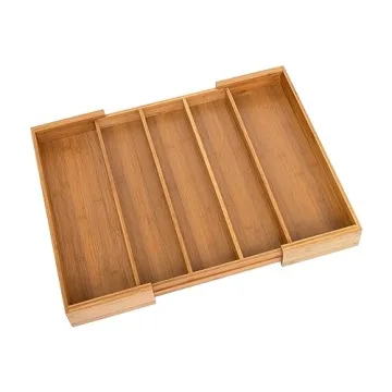 Seville Classics Bamboo Premium Drawer Organizer - Expandable & Eco-Friendly