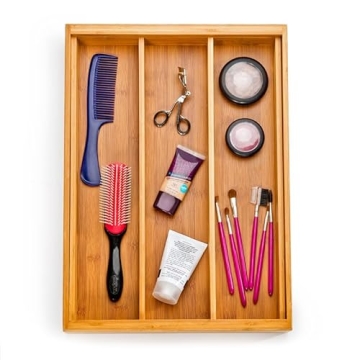 Seville Classics Bamboo Premium Drawer Organizer - Expandable & Eco-Friendly