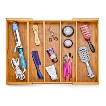 Seville Classics Bamboo Premium Drawer Organizer - Expandable & Eco-Friendly