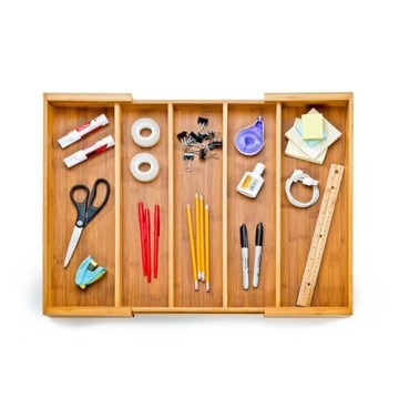 Seville Classics Bamboo Premium Drawer Organizer - Expandable & Eco-Friendly