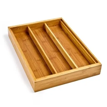 Seville Classics Bamboo Premium Drawer Organizer - Expandable & Eco-Friendly