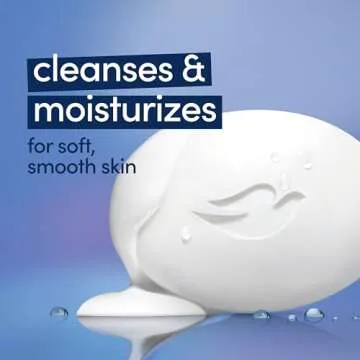 Dove Beauty Bar Soap Original 4 Count for Soft, Smooth Skin, with 1/4 Moisturizing Cream 3.75 oz