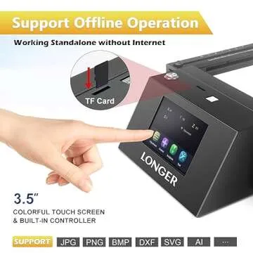 Official Longer RAY5 5W Laser Engraving and Cutting Machine, 40W Laser Engraver for Wood and Metal, Acrylic, Leather, Glass, 3.5 inch Touch Screen, Support Offline Engraving and APP Control